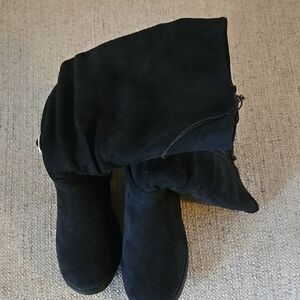 Madden Girl Kids Black Suede Boots